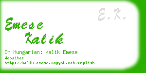 emese kalik business card